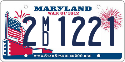 MD license plate 2MD1221