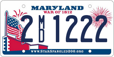 MD license plate 2MD1222