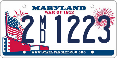 MD license plate 2MD1223