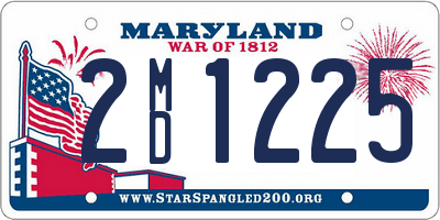 MD license plate 2MD1225