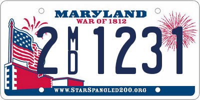 MD license plate 2MD1231