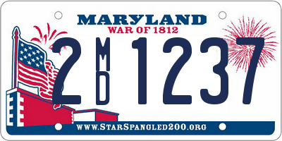 MD license plate 2MD1237