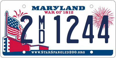 MD license plate 2MD1244