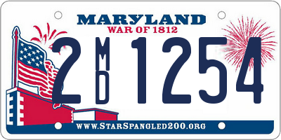 MD license plate 2MD1254