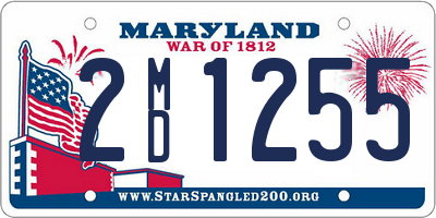 MD license plate 2MD1255