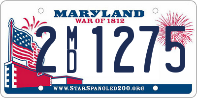 MD license plate 2MD1275