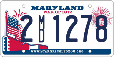 MD license plate 2MD1278