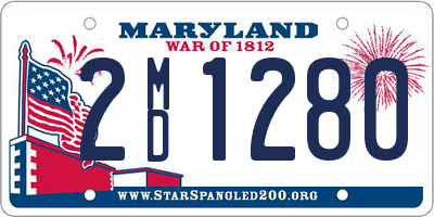 MD license plate 2MD1280