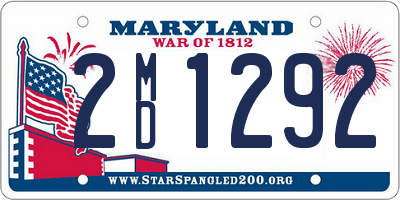 MD license plate 2MD1292