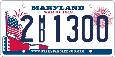 MD license plate 2MD1300