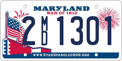 MD license plate 2MD1301