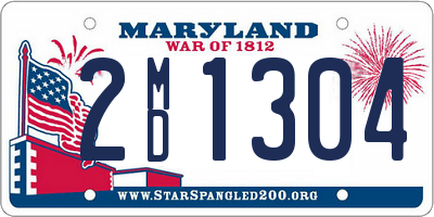 MD license plate 2MD1304