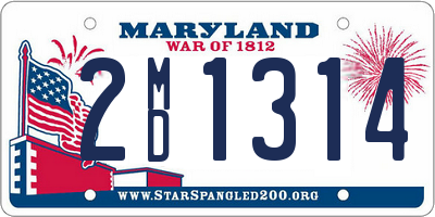 MD license plate 2MD1314