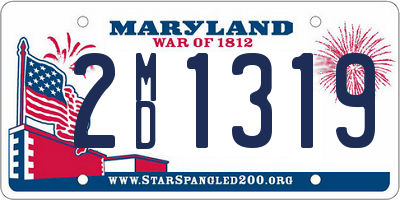 MD license plate 2MD1319