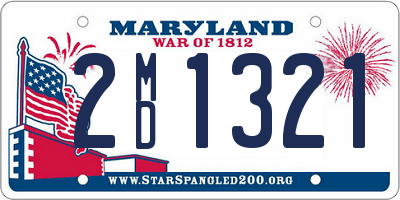 MD license plate 2MD1321