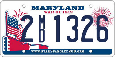 MD license plate 2MD1326