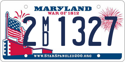 MD license plate 2MD1327