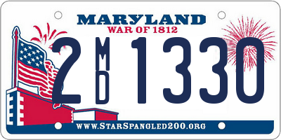 MD license plate 2MD1330