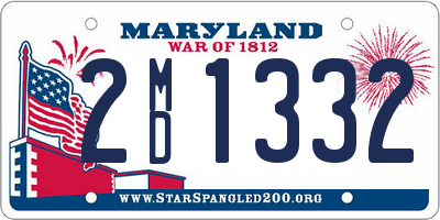 MD license plate 2MD1332