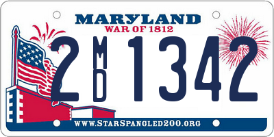 MD license plate 2MD1342