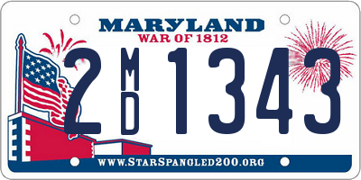 MD license plate 2MD1343