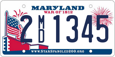 MD license plate 2MD1345