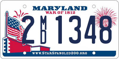 MD license plate 2MD1348