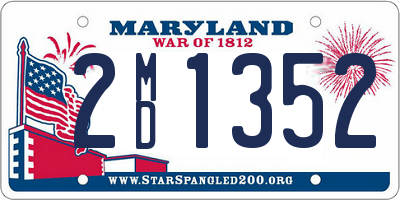 MD license plate 2MD1352