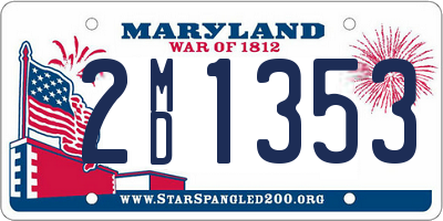 MD license plate 2MD1353