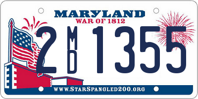 MD license plate 2MD1355