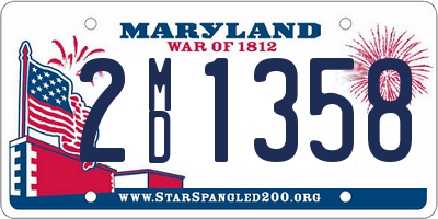 MD license plate 2MD1358