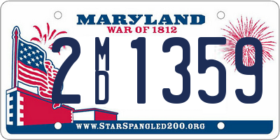 MD license plate 2MD1359