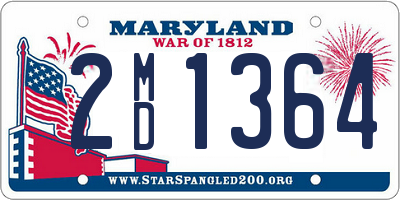 MD license plate 2MD1364