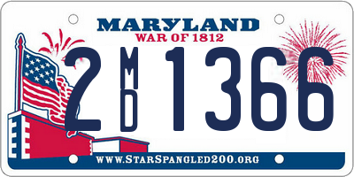 MD license plate 2MD1366