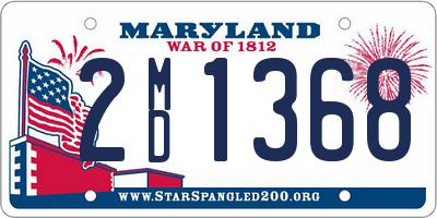 MD license plate 2MD1368