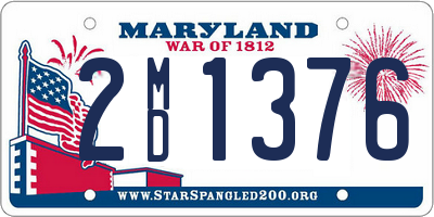 MD license plate 2MD1376