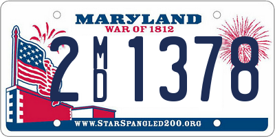 MD license plate 2MD1378