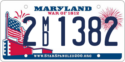 MD license plate 2MD1382