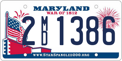 MD license plate 2MD1386