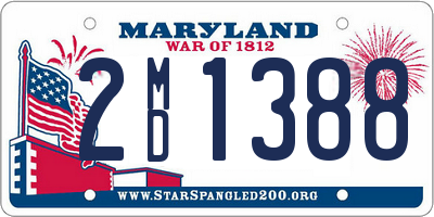 MD license plate 2MD1388