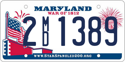 MD license plate 2MD1389