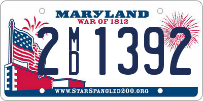 MD license plate 2MD1392