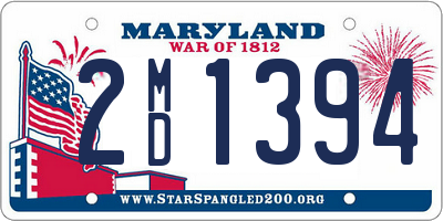 MD license plate 2MD1394