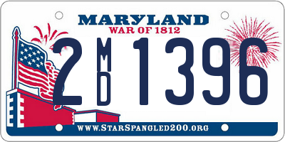 MD license plate 2MD1396