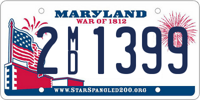 MD license plate 2MD1399