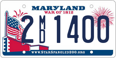 MD license plate 2MD1400