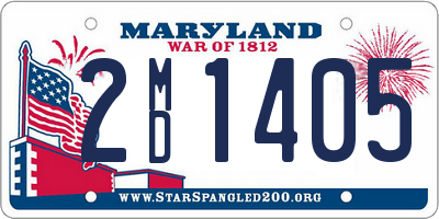 MD license plate 2MD1405