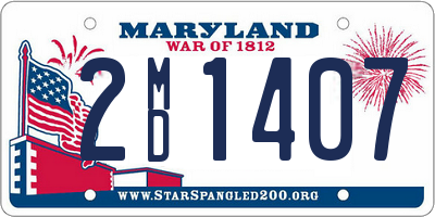 MD license plate 2MD1407