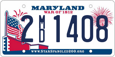 MD license plate 2MD1408