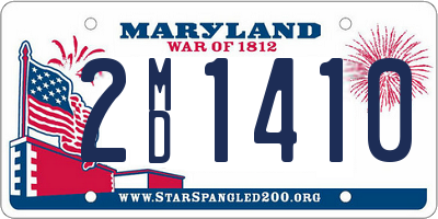 MD license plate 2MD1410